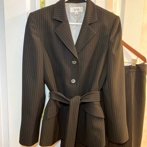 Le Suit striped pant suit.